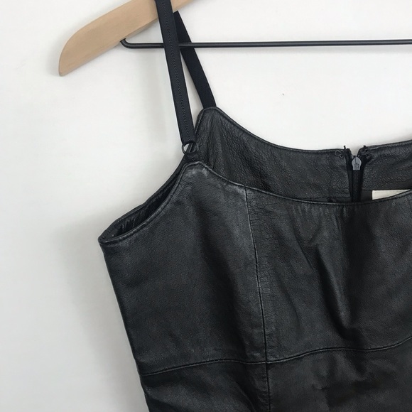 Vintage Styleworks 100% Leather 90’s Bodycon Dress - Picture 2 of 6